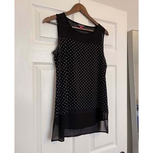 Vince Camuto | Black Sleeveless Blouse